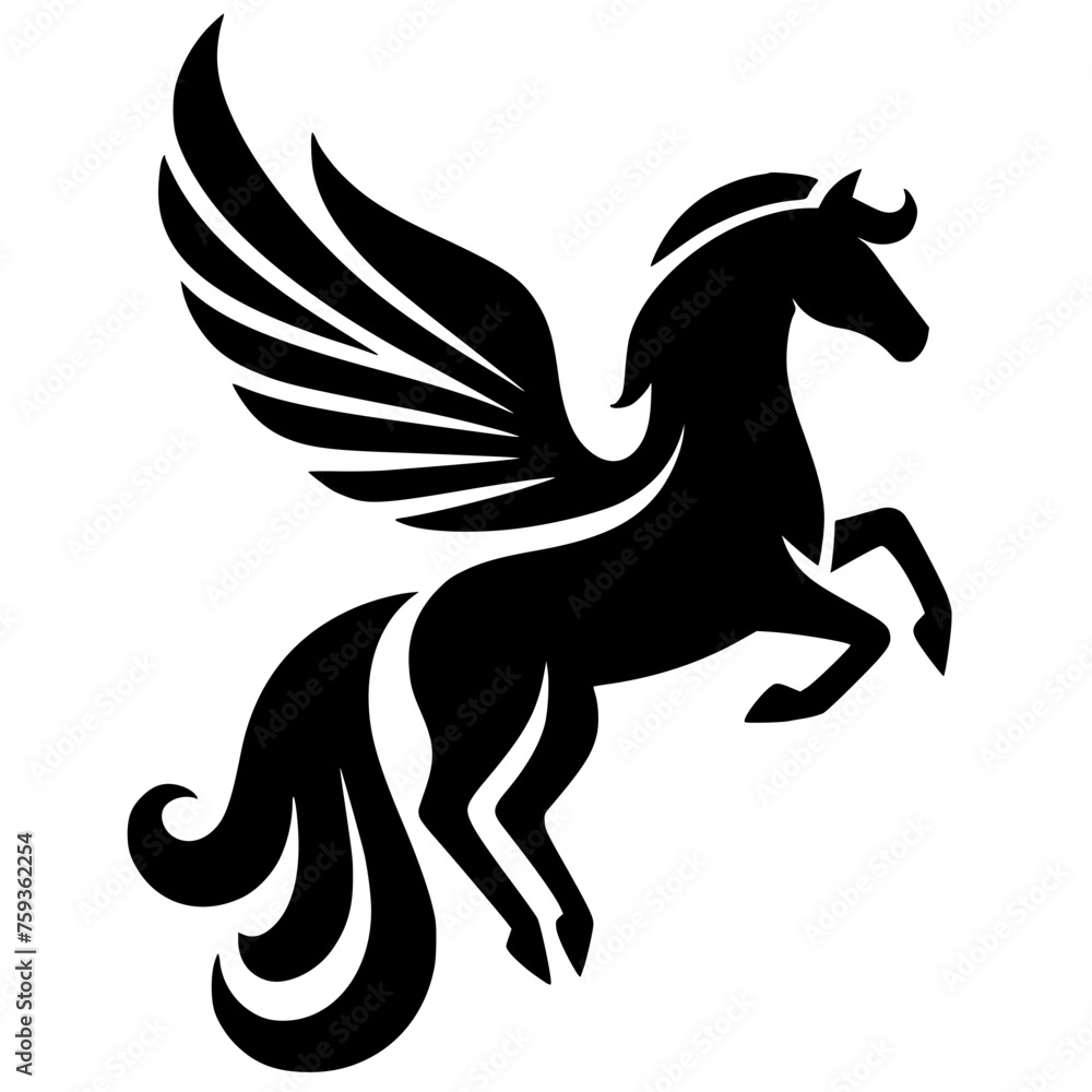 Pegasus silhouette illustration