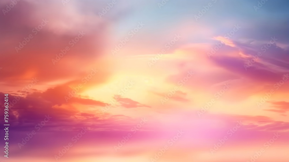 Fototapeta premium Abstract background sunset, sky orange purple