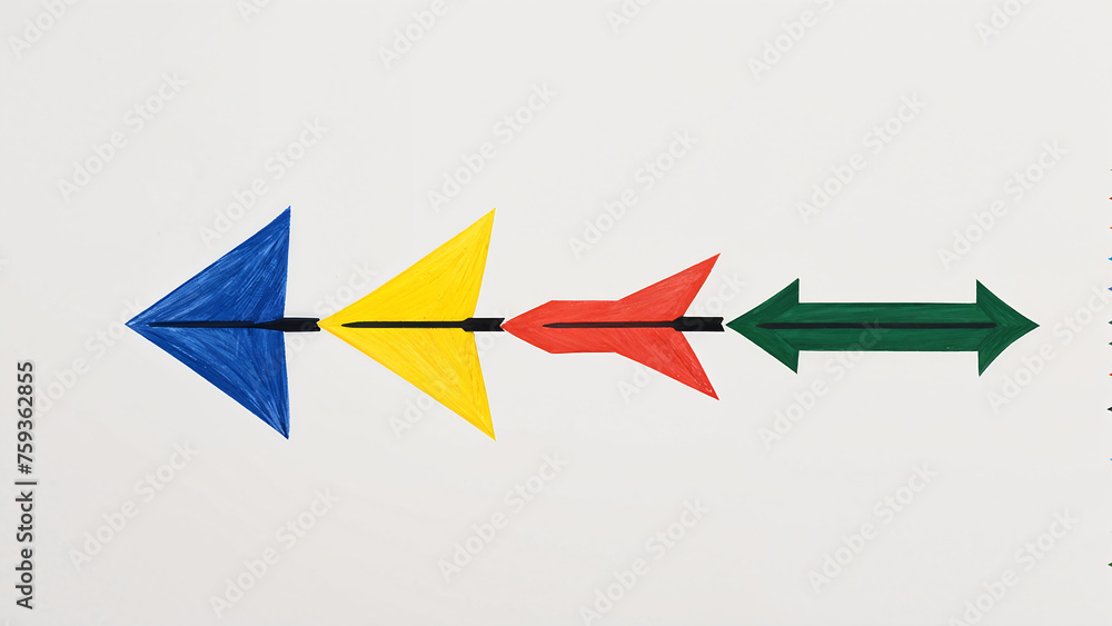 This image depicts a colorful arrow. generative AI. This image depicts a colorful arrow. generative AI.