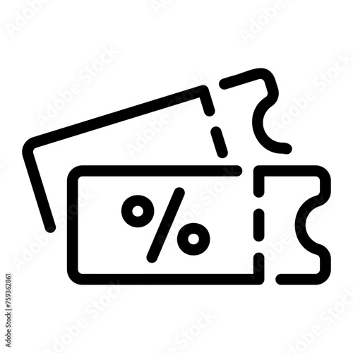 coupon Line Icon