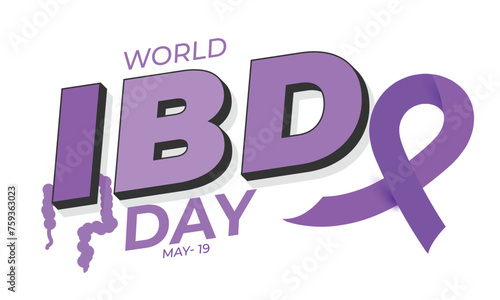 World IBD Day. background, banner, card, poster, template. Vector illustration.