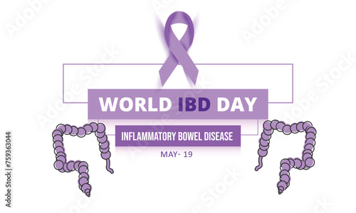 World IBD Day. background, banner, card, poster, template. Vector illustration.