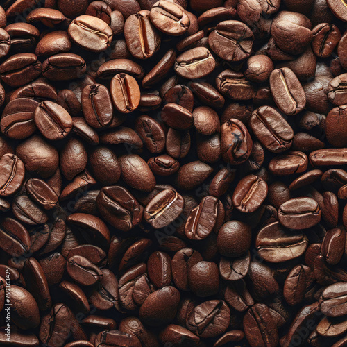Coffee beans flat lay image