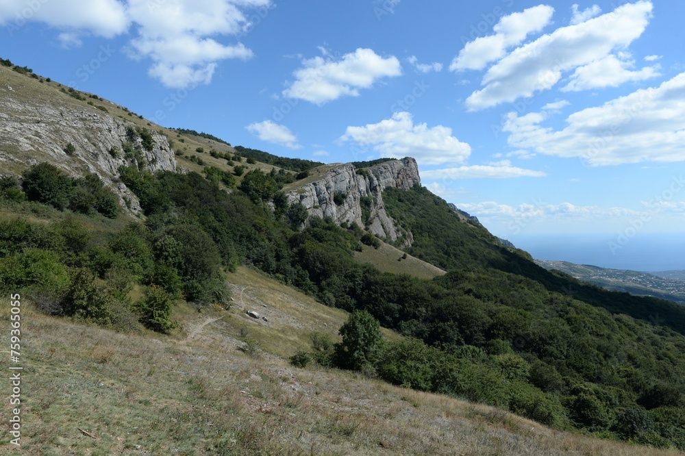 Mountain view in the Demerdzhi tract. Crimea