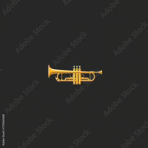 trumpet flat illustration photo