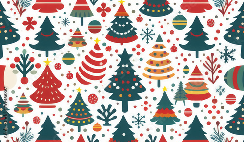 merry christmas pattern or christmas tree with red balls or christmas tree with balls or red christmas tree or christmas seamless pattern with trees or christmas seamless pattern