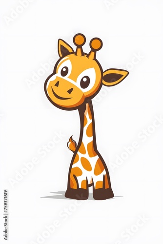 cute giraffe logo animal 