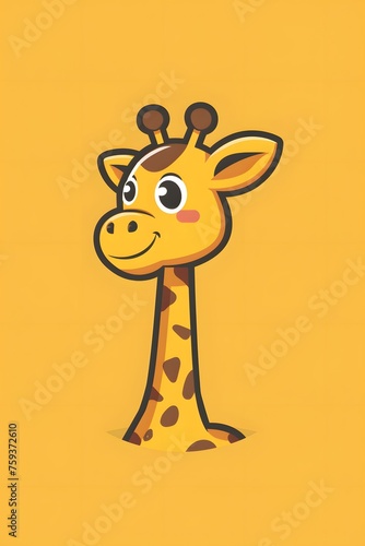 cute giraffe logo animal 