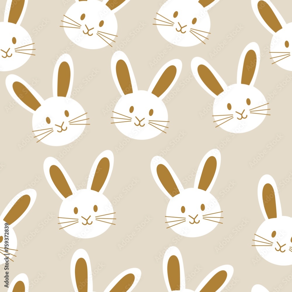 Fototapeta premium seamless pattern with rabbits