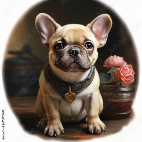 french bulldog portrait or pug dog portrait or french bulldog puppy © Rahmat 