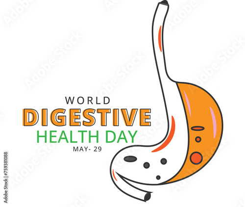 World Digestive Health Day. background, banner, card, poster, template. Vector illustration.