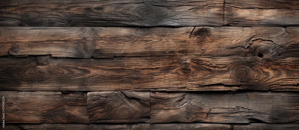 Obraz premium A piece of aged wooden exterior