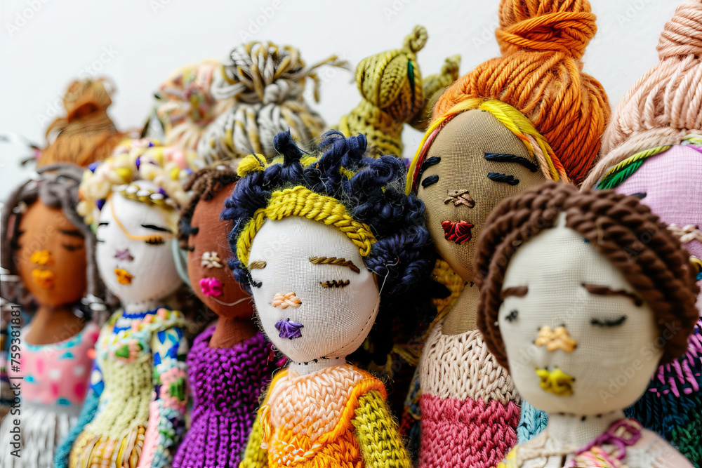 Dolls representing the beauty of diversity and inclusivity in every stitch