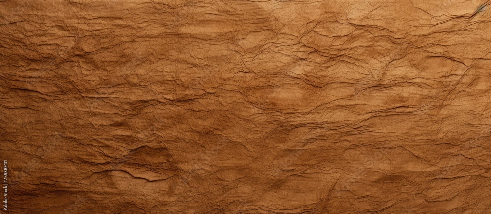 Fototapeta premium Brown paper texture with raised fibers