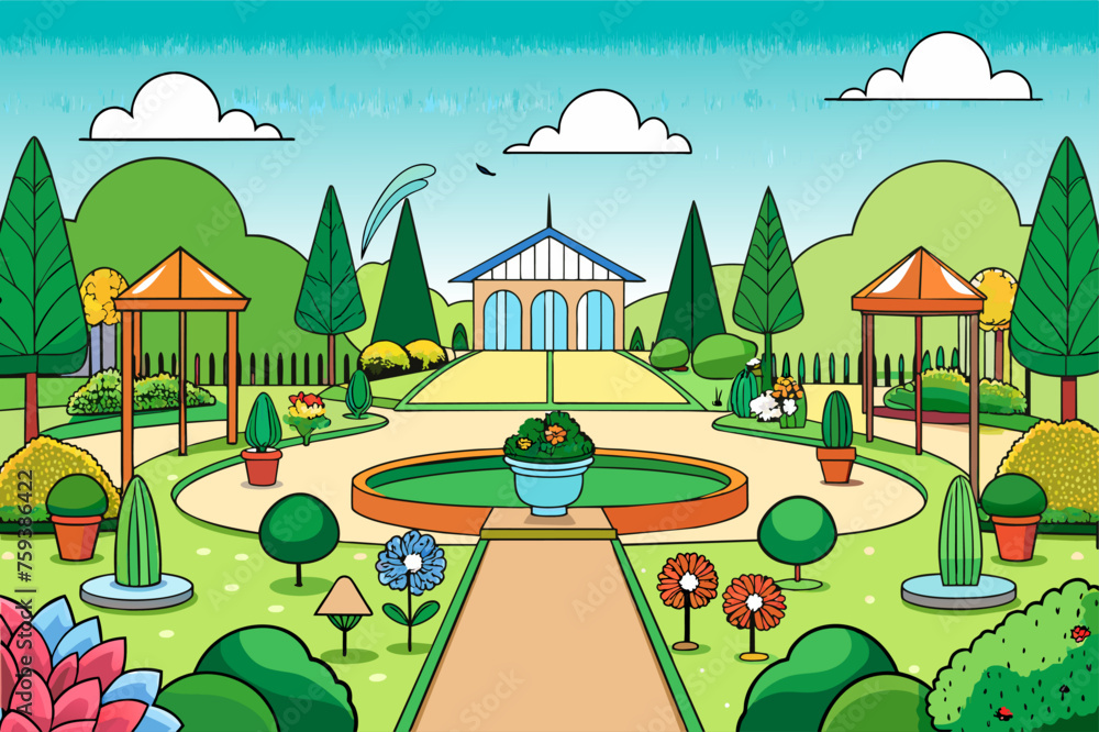 Fototapeta premium cemara garden background is