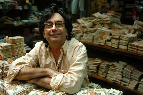 Man surrounded by a lot of ...