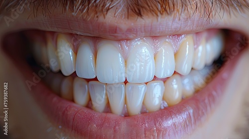 Male perfect smile with bea...