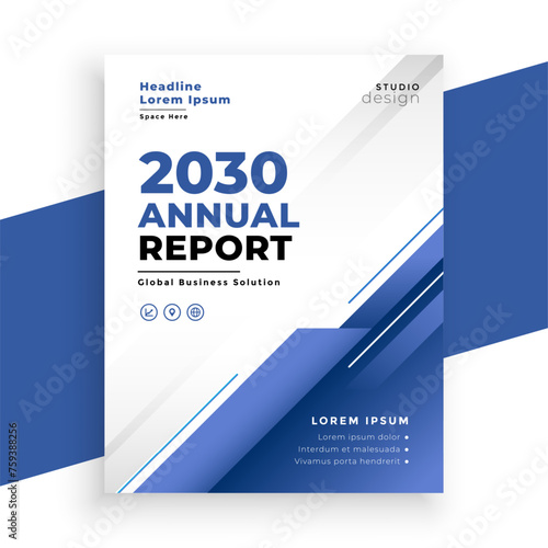 business annual report brochure template design