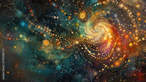 Dark energy background unknown cosmology, star-studded galaxy background photo