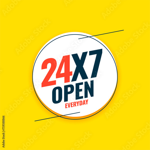 24 hours and 7 days everyday open service background