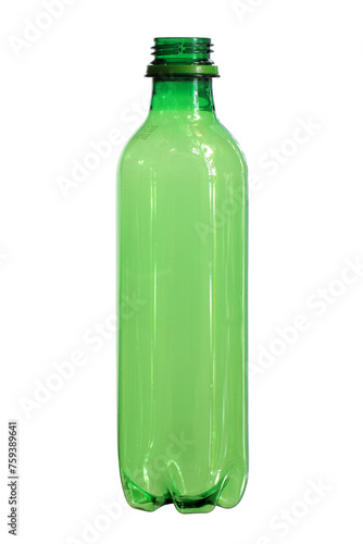 Plastic beverage bottle disposable (with clipping path) isolated on white background
