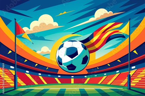 Sport soccer background are sports field ground view at night