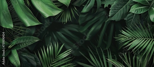 Nature view tropical leaves background
