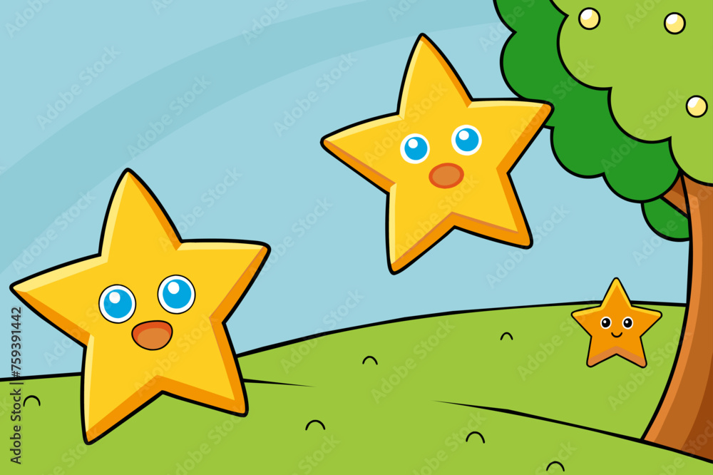 Stars twinkle in the night sky, with bare tree branches reaching out towards them. Stars twinkle in the night sky, with bare tree branches reaching out towards them.