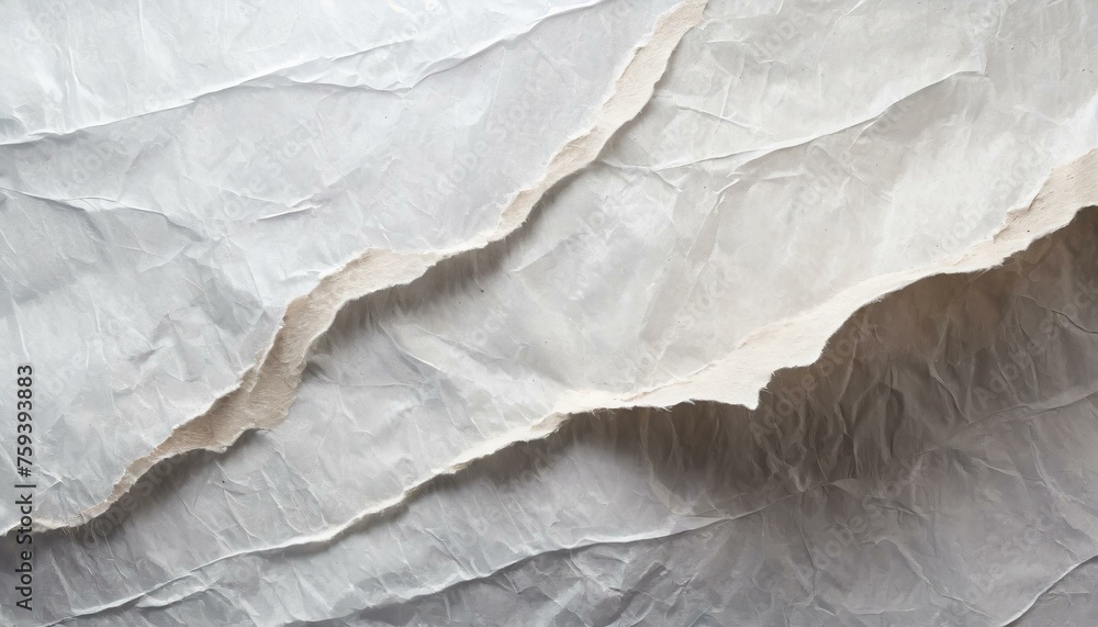 Illustration of Crumpled and wet white paper texture.
 - obrazy, fototapety, plakaty 
