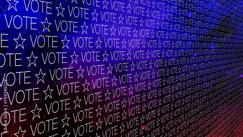 Vote text and connected lines creative presidential election background template for your presentation Vote text and connected lines creative presidential election background template for your presentation