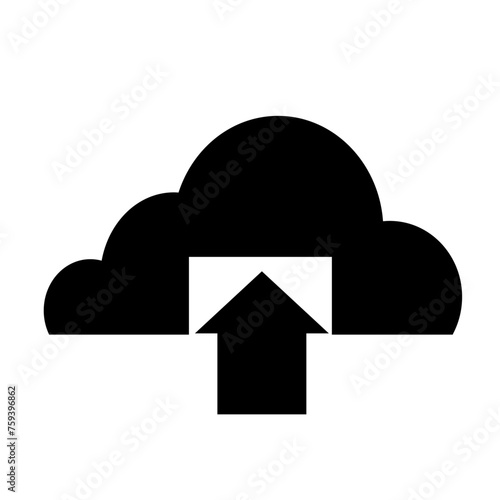 ビジネスアイコン「クラウドアップロード」