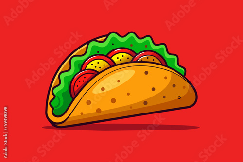 Tacos with fresh fillings are laid out on a striped tablecloth.