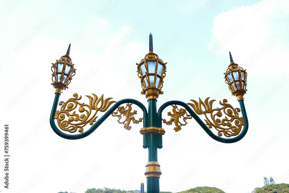 Retro style of decorative street lamp Retro style of decorative street lamp