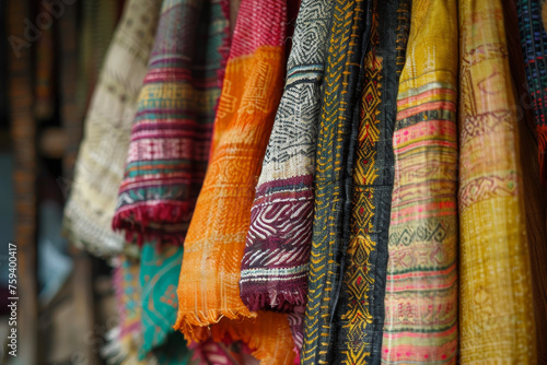 A pattern of khadi with the hand-spun and hand-woven cotton fabric of freedom