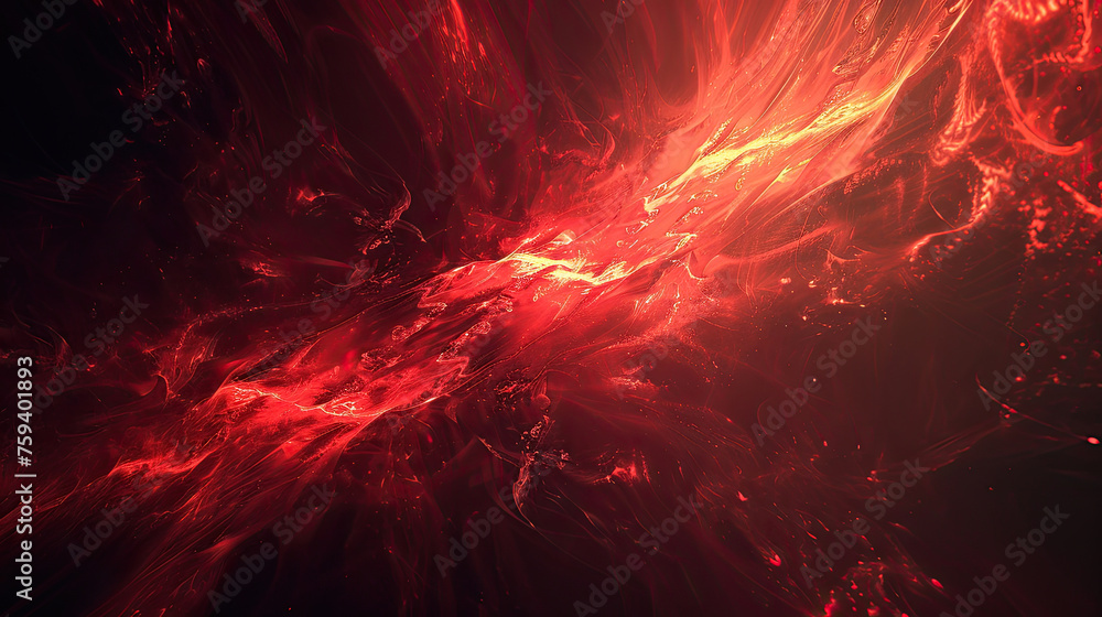 3D rendering abstract red fractal light background. 3D rendering abstract red fractal light background.