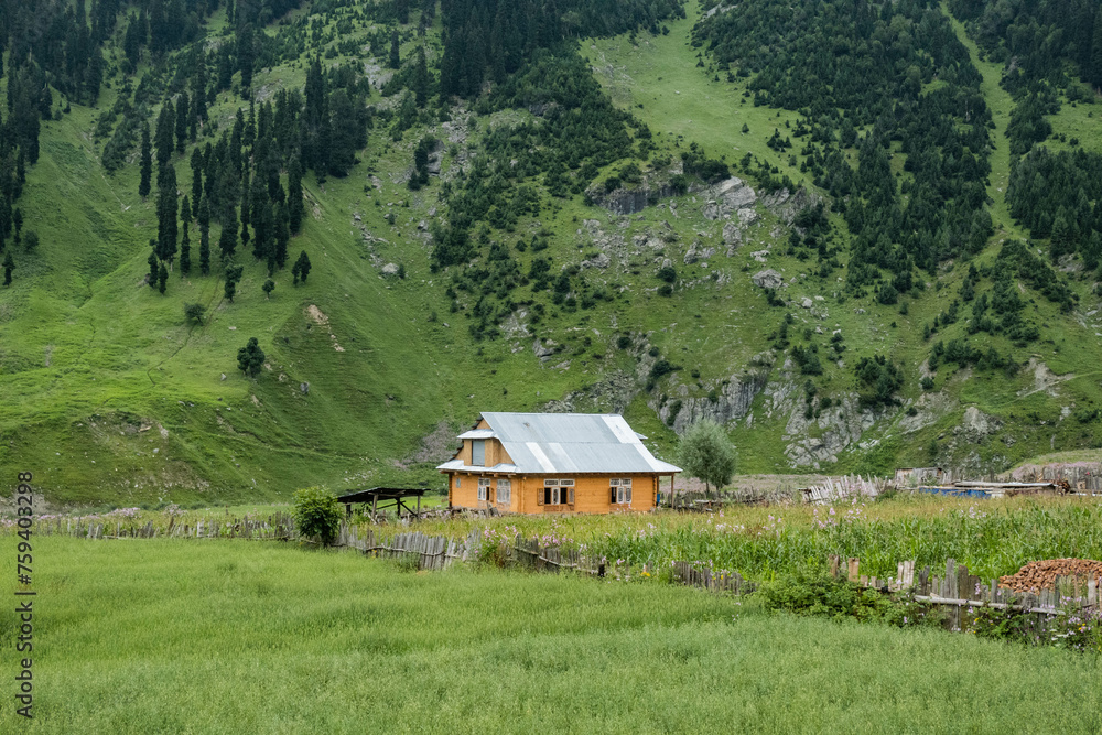 House in Sukhnai village, Warwan Valley, Kashmir, India House in Sukhnai village, Warwan Valley, Kashmir, India