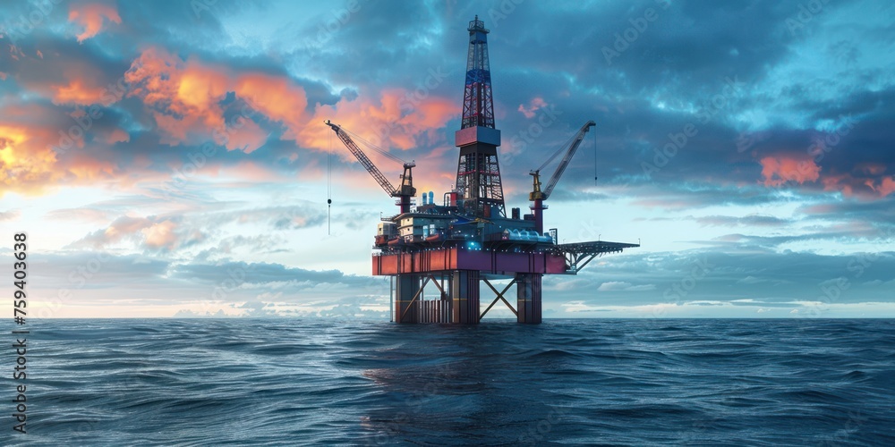 ocean oil rig 