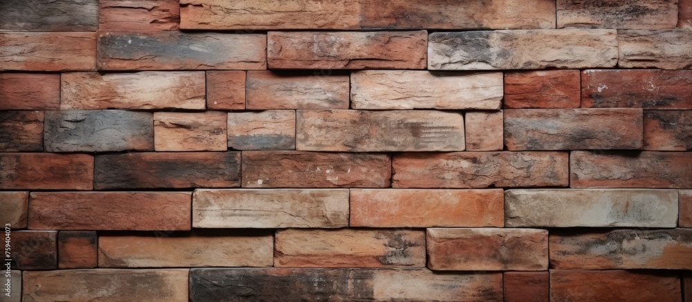 Texture background of brick wall in red and brown tones Texture background of brick wall in red and brown tones