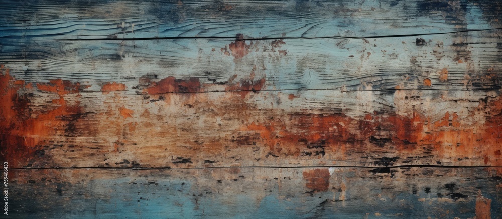 Abstract distressed wooden surface. - obrazy, fototapety, plakaty 
