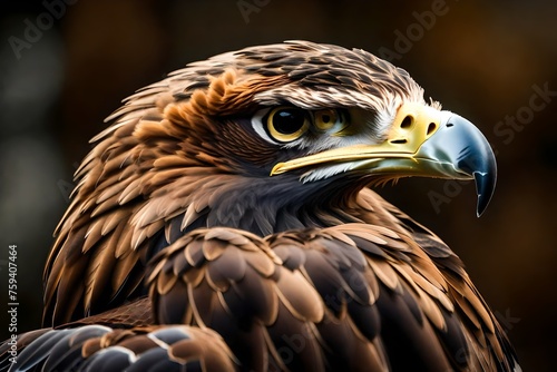 Beautiful Eagle. Golden eagle head detail. Aquila chrysaetos