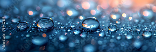 The Water Droplets Background Adds a Touch of Re, Water droplets on screen ai generated image 