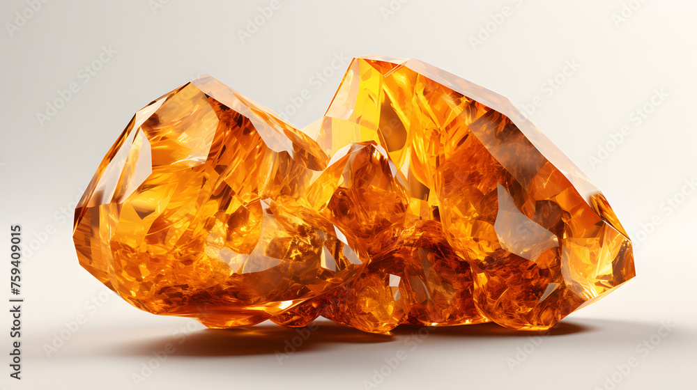Citrine Chunk 3d Citrine Chunk 3d