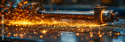 Sparks Flying While Machine Grinding and Finish,
Light effects HD 8K wallpaper Stock Photographic Image
