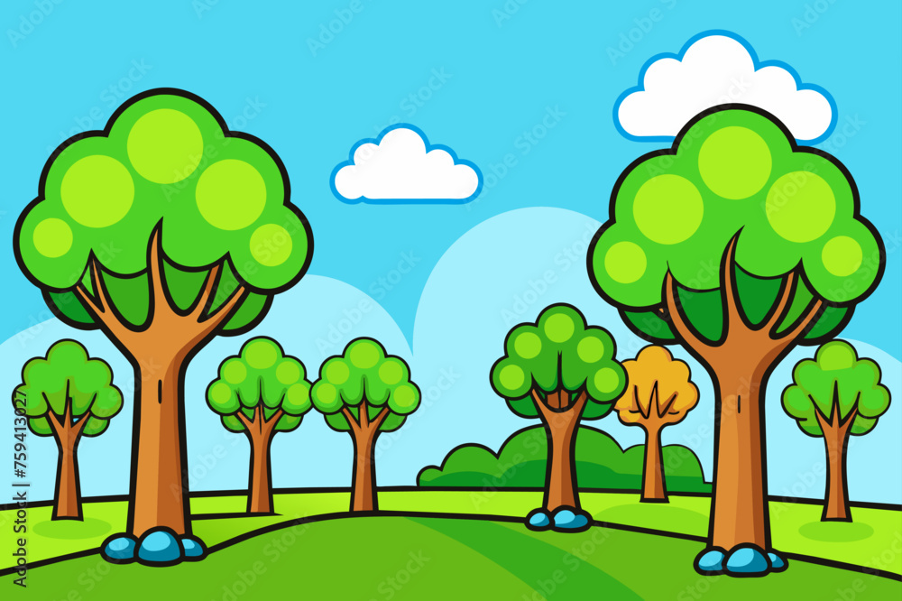Lush trees offer a vibrant backdrop, creating a tranquil and verdant atmosphere. Lush trees offer a vibrant backdrop, creating a tranquil and verdant atmosphere.