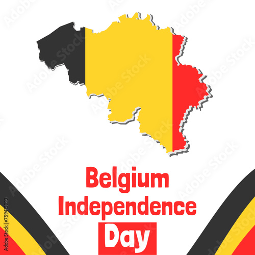 Happy belgium independence day vector illustration