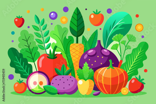 Vibrant vegetables spill over a wooden surface, casting colorful hues across the frame.