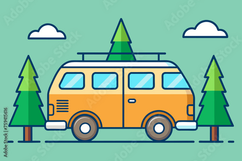 van background is tree