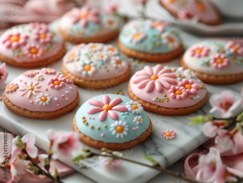 Easter cookie designs in flower design