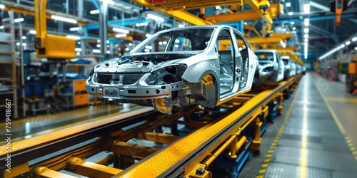 automotive factory, car producing industry 