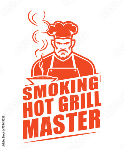 Smoking Hot Grill Master BBQ T-Shirt Design